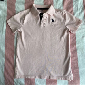 Top tee shirt Polo Abercrombie Kids pink 11 / 12 short sleeves